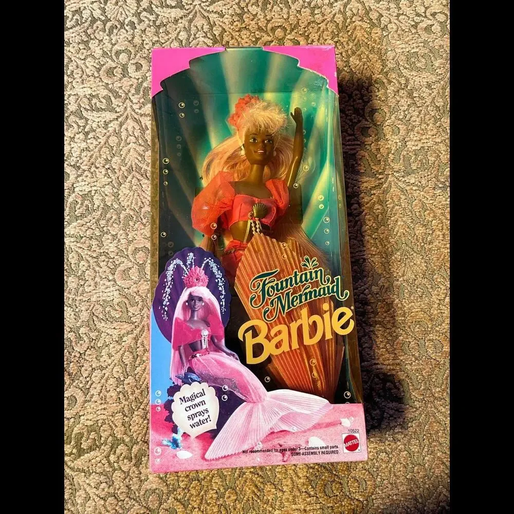 Fountain Mermaid Barbie Mattel‎ 10522 RARE AA w Long Pink Hair NRFB